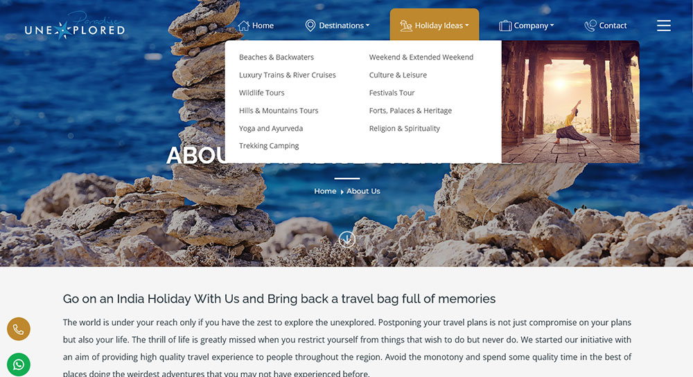 Paradise Unexplored Website Screenshot 5