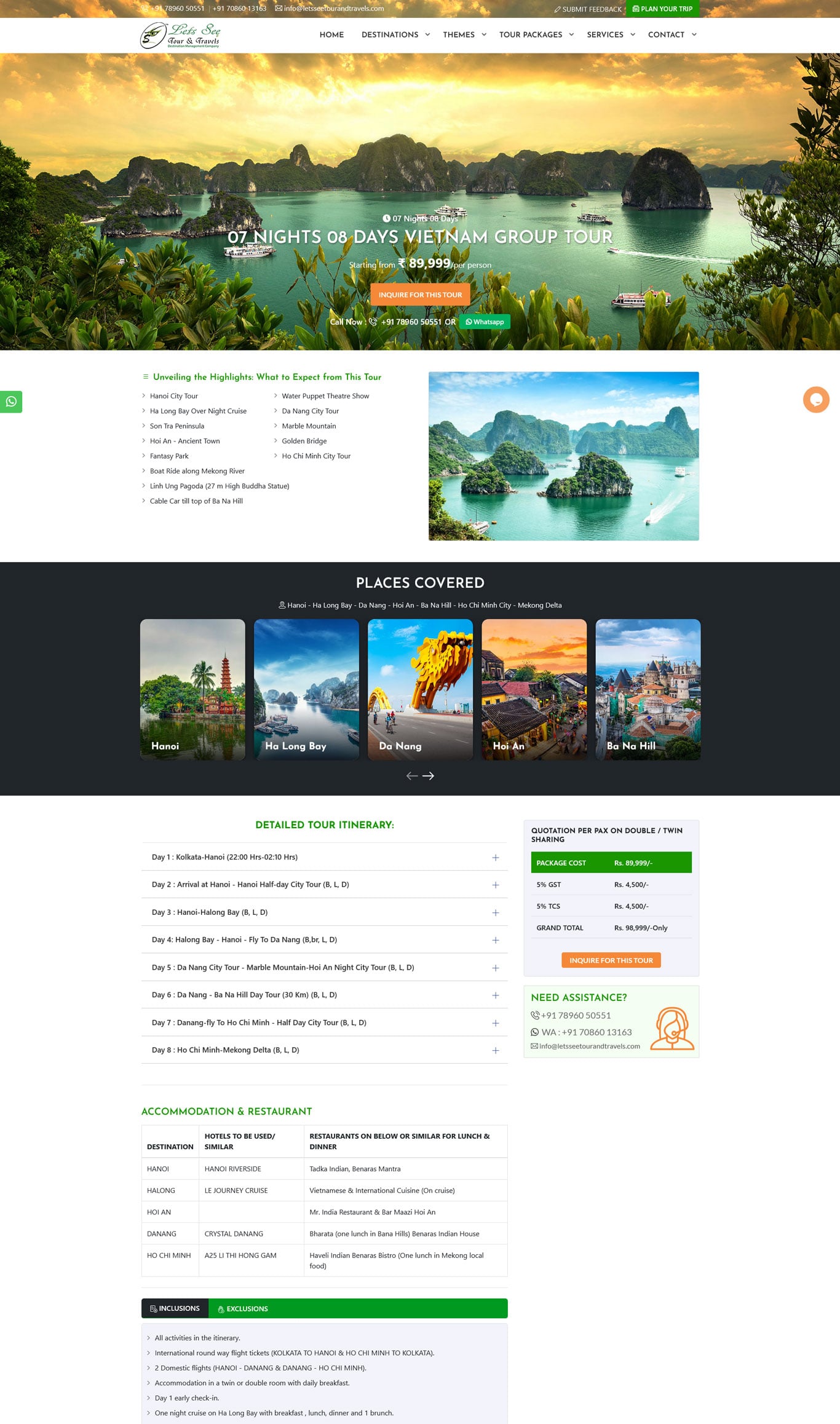 Lets See Tour & Travels Website Screenshot 1