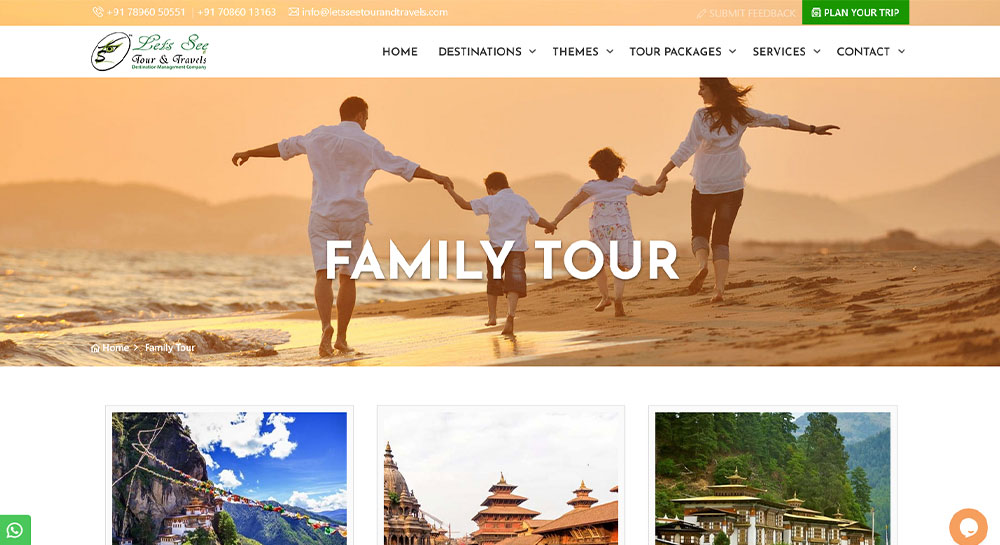 Lets See Tour & Travels Website Screenshot 2