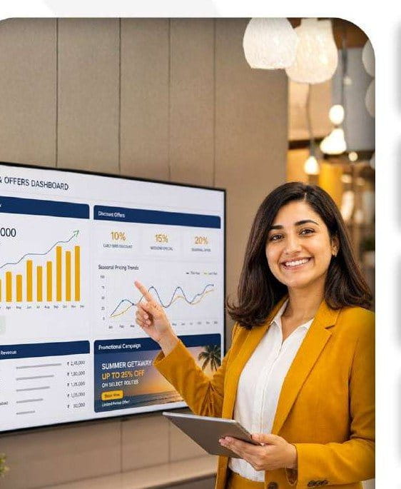 Pricing and offers dashboard with seasonal campaign data